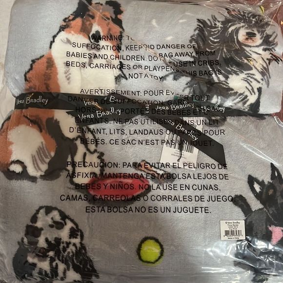 Vera Bradley Bedding Verabradley Dog Show Fleece Throw Blanket 8 X